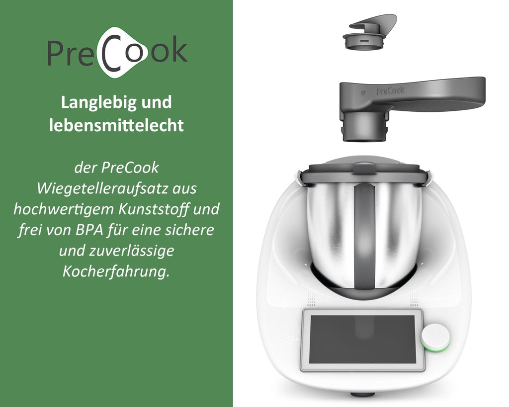 mixle® PreCook Deckelerweiterung & Wiegeteller für Thermomix TM6, TM5, TM31