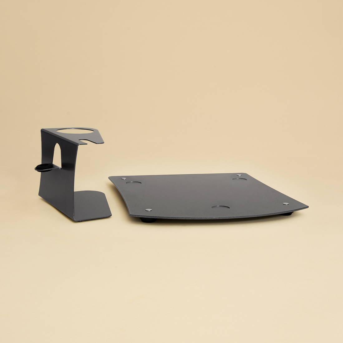 Sliding board + accessory holder suitable for the Thermomix TM6 in anthracite