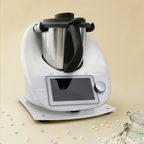 Gleitbrett aus Metall passend für den Thermomix TM6 in perl-weiß