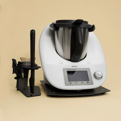 Sliding board + accessory holder suitable for the Thermomix TM5 in anthracite
