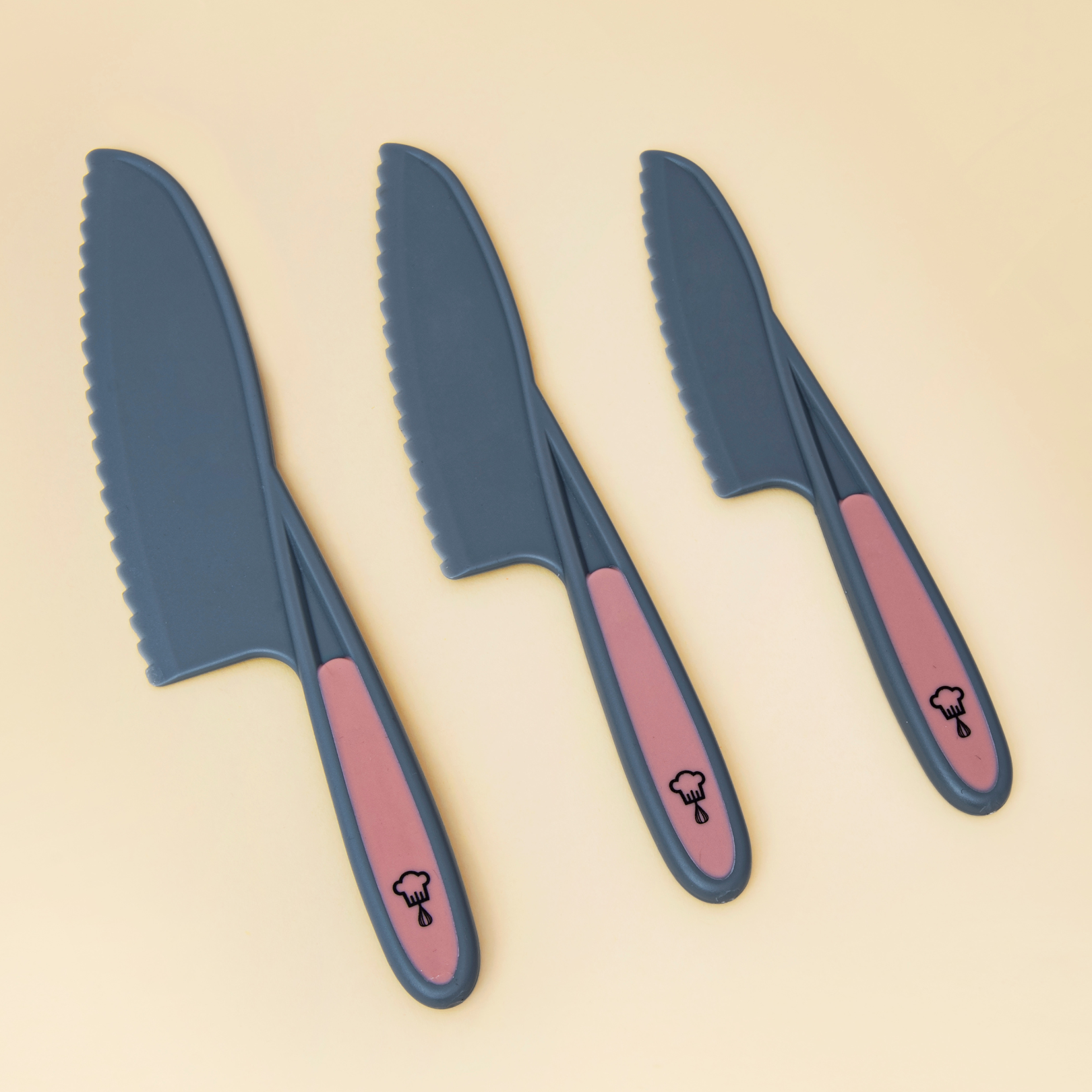 Nylon kitchen knives 3 piece set